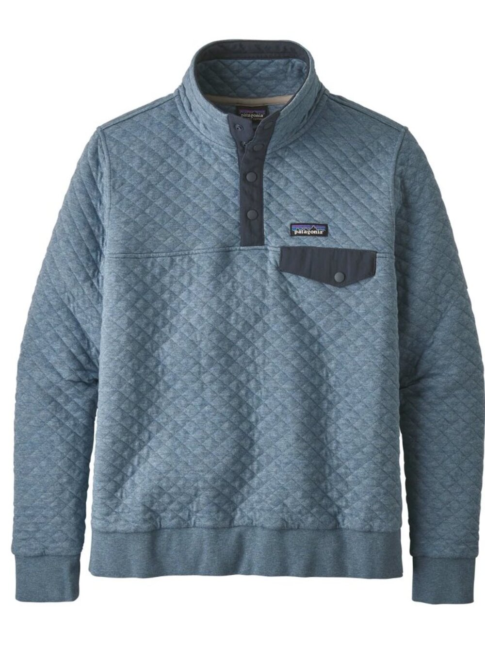 Patagonia Womens Cotton Quilted Snap T Pullover in Blue- Size M